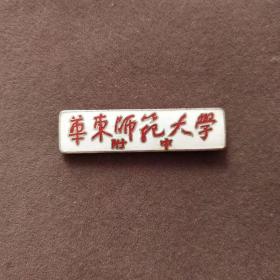 老徽章，华东师范大学附中校徽，铜制的——qs166