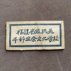 老胸章，50年代初期福建省级机关干部业余文化学校胸章校徽——E1617