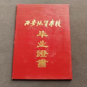 1977年西安地质学校毕业证书，证主陕西省神木县人，带毛主席语录——E1749