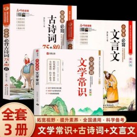 3册小学必*文学常识 +古诗+文言文 彩图版 小学语文基础知识积累大全优美句子手册 中国古代现代文学常识古诗词大集结知识点集锦注释