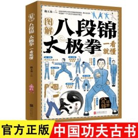 图解八段锦太极拳一看就懂 八段锦太极拳健康活力唤醒系列 中老年强身健体书籍 太极拳八段锦拳法练习 武术健身书籍