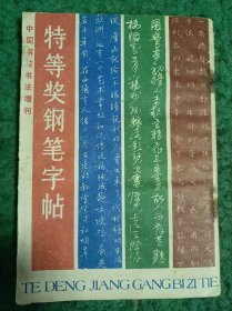 中国钢笔书法增刊 特等奖钢笔字帖