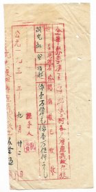 2973抗美援朝增产捐献回执金华县1951年红色纸品收藏保真保老古董古玩杂项收藏 尺寸10*19.1cm