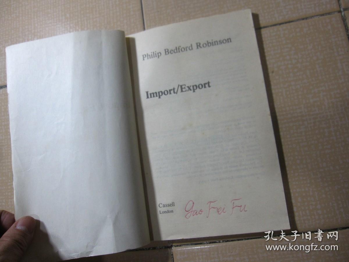 Import/Export Philip Bedford Robinson