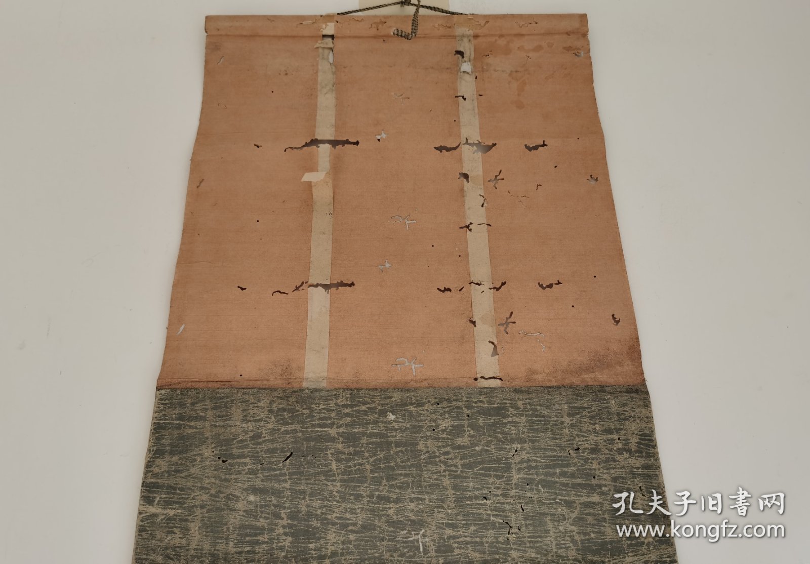 日本回流日本著名画家 法眼泉玄（佐々木泉玄）（1805～1879）《花袋》（手绘）纸本立轴（065）