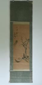 日本回流 日本画家  池大雅（霞樵） 《水墨山水》（手绘） 纸本立轴（035）