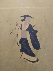 日本回流  日本画  《大津绘人物画》（印刷）纸本软片