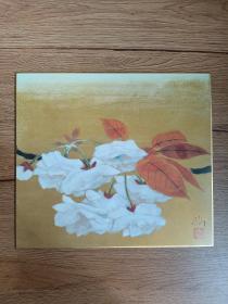 日本回流 日本著名画家 《樱花》 （印刷）纸本卡纸