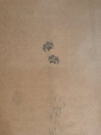日本回流   日本著名画家 葛饰北斋《狐狸与蝙蝠》（印刷）纸本立轴 025