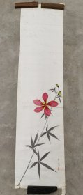 日本回流 羊儿《花卉图》（手绘）纸本软片
