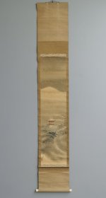 日本回流  日本画家 平井梅仙（楳仙）《雪中塔之图》（手绘） 绢本立轴