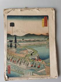 日本回流 日本著名画家 歌川广重 浮世绘（印刷品）1