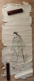 日本回流 日本画  《人物画》（手绘）纸本软片