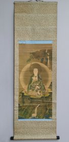 日本回流 《佛系 延命地藏》（印刷）纸本立轴