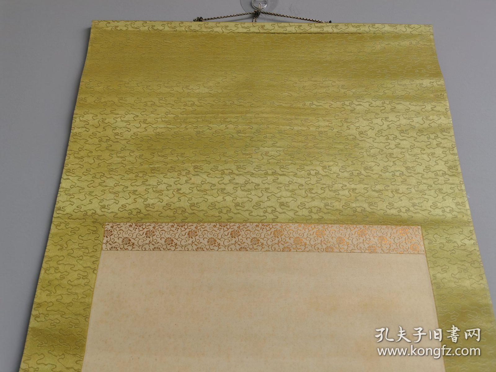 日本回流 日本画家 尾竹竹坡（1878-1936）《水墨山水图》（手绘）绢本立轴-1