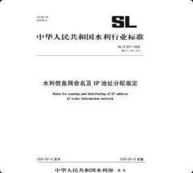 SL/T307-2025水利信息网命名及IP地址分配规定（中华人民共和国水利行业标准） 中国水利水电出版社