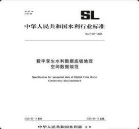 SL/T837-2025数字孪生水利数据底板地理空间数据规范（中华人民共和国水利行业标准） 中国水利水电出版社