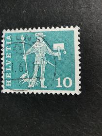 瑞士邮票·60年信使1枚信
