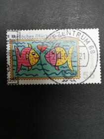德国邮票·08年问候1信