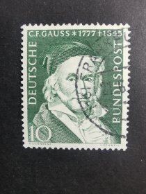 德国邮票·55年数学家高斯逝世100周年1信