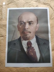 列宁，共3张合售，列宁像，1976年1版2印，规格:约72厘米x53厘米，(2开)，人民美术出版社，包正版。(墙画，年画，宣传画)