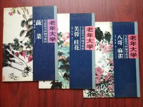 老年大学，写意花鸟画辅导教材，共3本，写意，花鸟画，绘画，画册