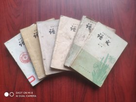 初中语文 共5本，(其中第二册有缺页做赠送)初中课本 语文 1981-1983年第1版，初中语文课本