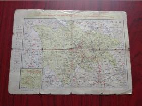 1966年，四川省地图，成都略图，中国政区图，1966年4月1版1印， 四川 市区 郊区 交通 图，