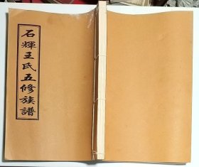 （湖南）邵东王氏五修族谱（卷二五）相当于16开线装本（惇叙堂）