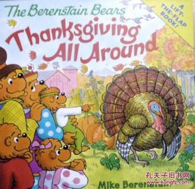 英文原版 少儿翻翻书绘本 A Lift-the-Flap Book! The Berenstain Bears: Thanksgiving All Around 感恩节