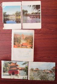 老日记本内彩页（5张合售）沈阳北陵公园