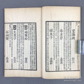 仿元刻珍本】清南陵徐乃昌，仿元精写刻【樂府新编阳春白雪】【前集五卷】【后集五卷】10卷2册全 
小字双行刊“光绪乙巳假泉唐丁氏善本书室藏元刻本属室人怀宁马韵芬景写校梓，南陵徐乃昌记录於小檀栾室”。此书字体端庄秀丽，行间小字尤见精神，笔划清爽，初刻初印。后附黄丕烈手书长跋。