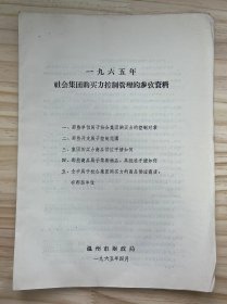 《一九六五年社会集团购买力控制管理的参考资料》