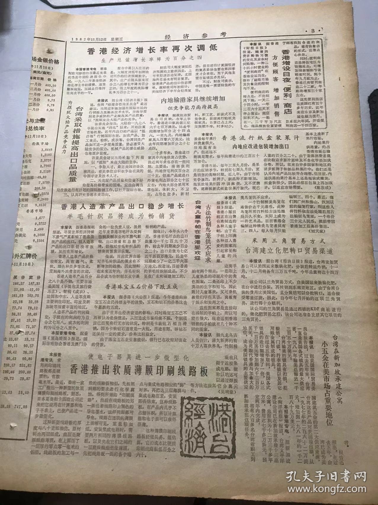 《经济参考》1982年11月12日 第212期 第一版-第四版 /兰州开拓劳动就业新途径/湖南改进土特产品包装装载技术 提高轻泡物资实载率：罗厚仁、易凯林/佳木斯和临近县市同力协作 发展各种形式的经济联合：康伟中/遂川县农业银行改变贷款投向：陈乃进/拖拉机消声器投产：萧生/全国大中型拖拉机发展趋势预测/拖拉机工业经济效益调查/铁牛55拖拉机订货量居首位/怀远县拖拉机增长率占全国第一……