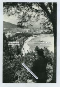 1980年代广东省深圳市蛇口海岸俯瞰银盐照片一张，24X16厘米，瑞典摄影师 Jan Martinsson拍摄作品。
