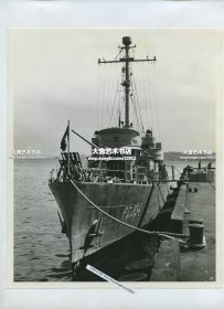 1954年中国国民党海军鄱江号巡逻艇老照片。25X20.6厘米。