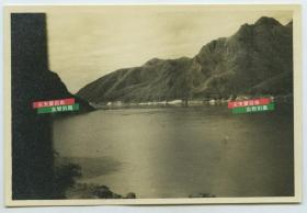 1955年8月京广铁路沿线广东广州西江风光老照片，泛银。