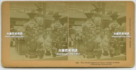 清末民国立体照片---1893年哥伦比亚展览会（ColumbianExposition）期间，展出的价值4500美元的日本瓷器花瓶
