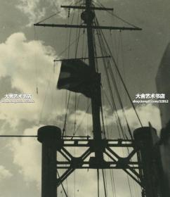 民国时期日本海军舰岛旗杆老照片一张。13.2X11厘米，泛银
