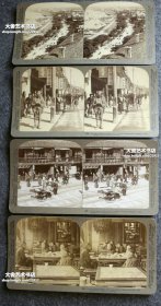 1901年安德伍德公司《立体镜中的中国》100张立体照片，含原装整盒。詹姆士·利卡尔顿于1900年前后拍摄。展示了庚子时期的历史事件和当时的中国风貌，内容涵盖了香港、广州、上海、宁波、苏州、汉口、烟台、天津、北京等风景和民俗照片。包含1900年八国联军侵华和义和团运动的纪实照片，还有李鸿章、庆亲王奕劻等人