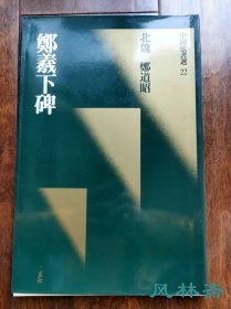 二玄社 《中国法书选22 郑义下碑 北魏》绿皮初版初印本 日本原装进口 非国内翻印