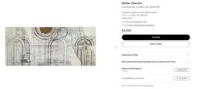 Walter Valentini 原创铜版画 建筑音乐与几何学 超大全开尺寸 签名限定200 意大利雕塑家画家