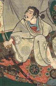 歌川国芳《和汉准源氏-源赖光 薄云》土蜘蛛妖怪 武士与宝刀 日本传说怪谈 江户原版浮世绘