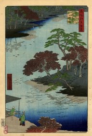 歌川广重《名所江户百景91 请地秋叶境内》 百年古版画 风林斋新春浮世绘展