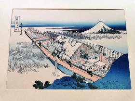 《富岳三十六景5 常州牛堀》高见泽版 日本浮世绘珍稀复刻 让葛饰北斋痴迷的木船