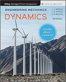 现货 Engineering Mechanics-Dynamics 9th Edition + EPUB Reg Card Loose-Leaf Print Companion Set  英文原版  工程力学：动力学（第9版） James L. Meriam