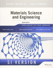 预订  Materials Science and Engineering: An Introduction   英文原版 材料科学与工程基础 William D. Callister 小威廉·卡丽斯特