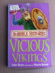 The Vicious  Vikings    (Horrible Histories )  英文原版  书内穿插漫画小插图      邪恶的维京人