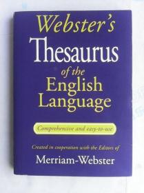 Webster's Thesaurus of the English Language    英文原版   韦氏英语同义词词库