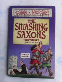 The   Smashing Saxons  (Horrible Histories )  英文原版  书内穿插漫画小插图